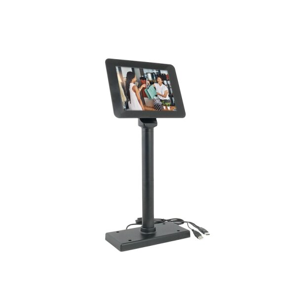 Kundendisplay extern 8 Zoll, True Flat Display, USB Anschluss, schwarz