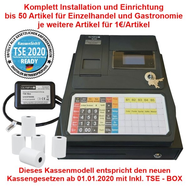Olympia Software Upgrade inkl. Programmierung und neue TSE