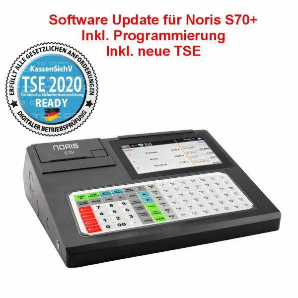 Noris S70+ Software Upgrade ink. Programmierung mit neue TSE