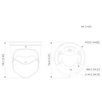 GOLIATH Starlight IP Dome Kamera | 8 MP | 180 Grad | WDR | 25m IR | Ton | SMD | PoE | 4K TiOC Serie